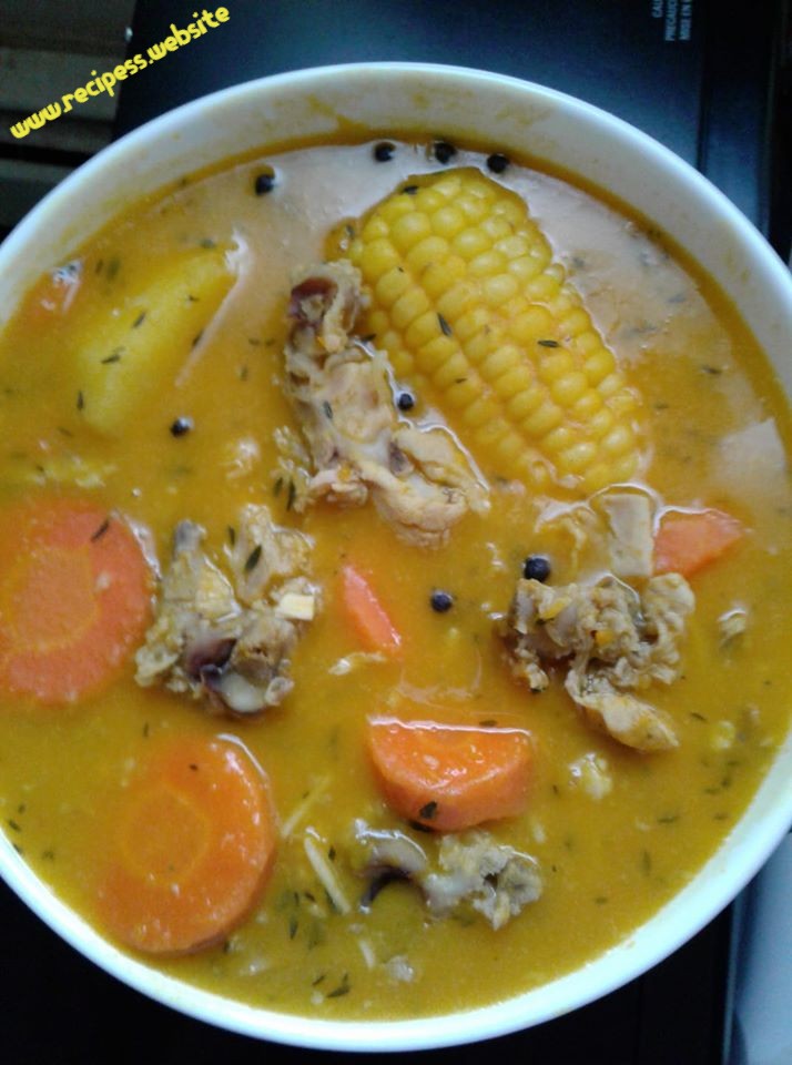 SOUP MADE WITH THE BACK OF THE CHICKEN - Recipes Website